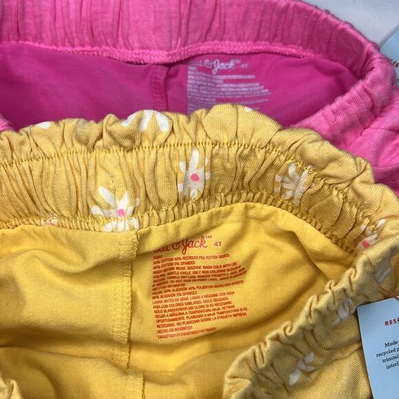 BUNDLE of 2 Cat & Jack Pink and Yellow Scooter Skirts with Shorts Size 4T - Picture 8 of 8